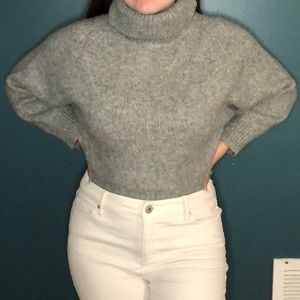 Jolie Cropped Turtleneck Sweater
